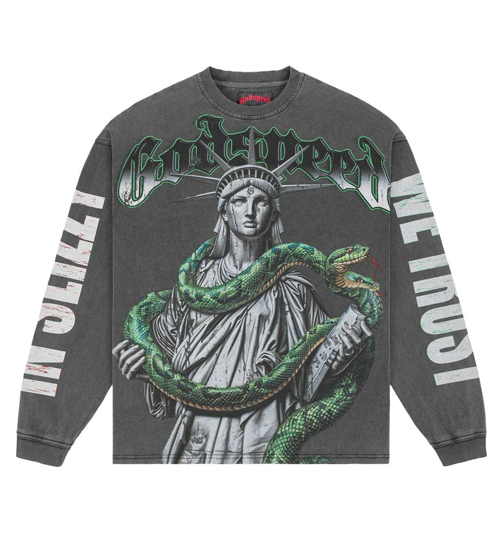 Godspeed Top 5 Slizzy L/S Tee Grey Wash