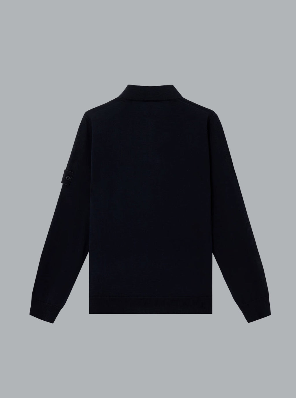 S.I. GHOST LIGHT PURE RWS WOOL POLO SHIRT NAVY BLUE