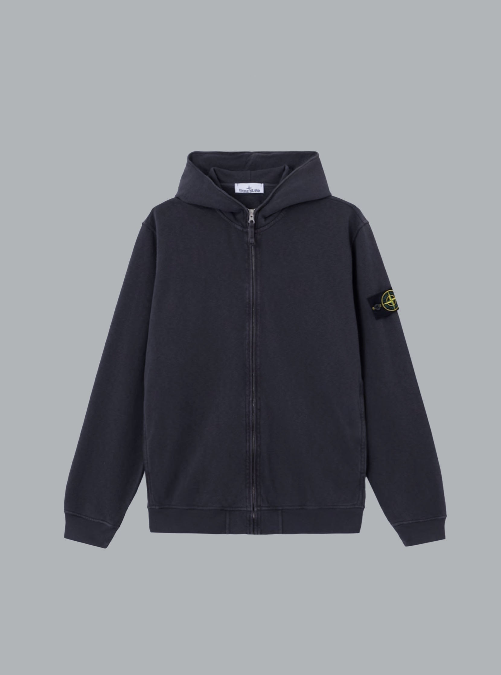 OLD' EFFECT MALFILÉ FLEECE HOODIE SWEATER NAVY BLUE