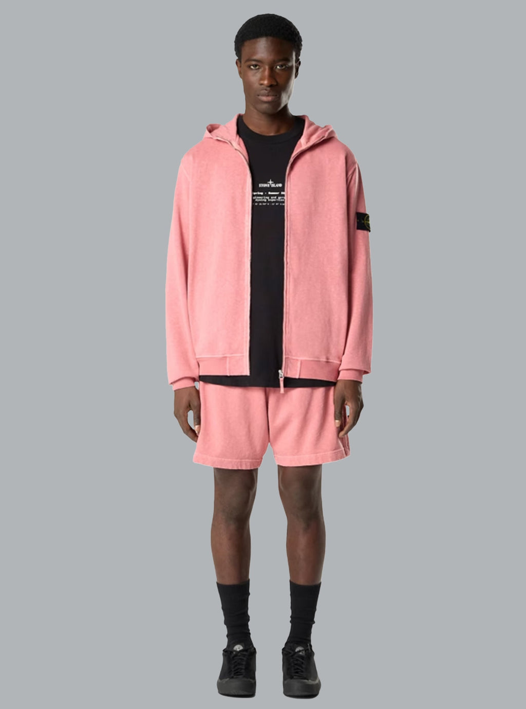 OLD' EFFECT MALFILÉ FLEECE HOODIE SWEATER OLEANDER