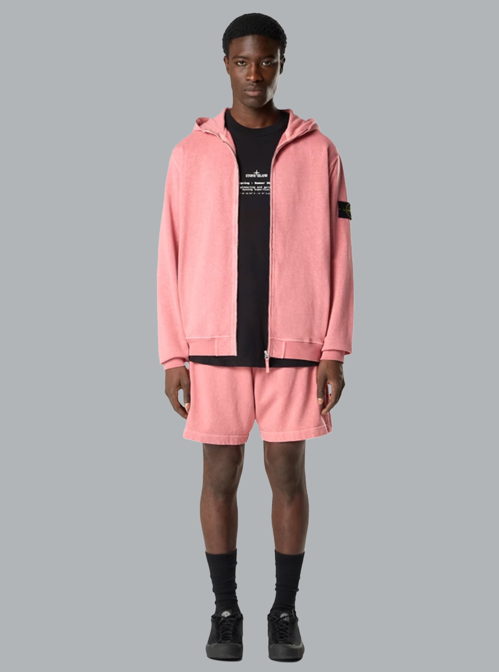 OLD' EFFECT MALFILÉ FLEECE HOODIE SWEATER OLEANDER