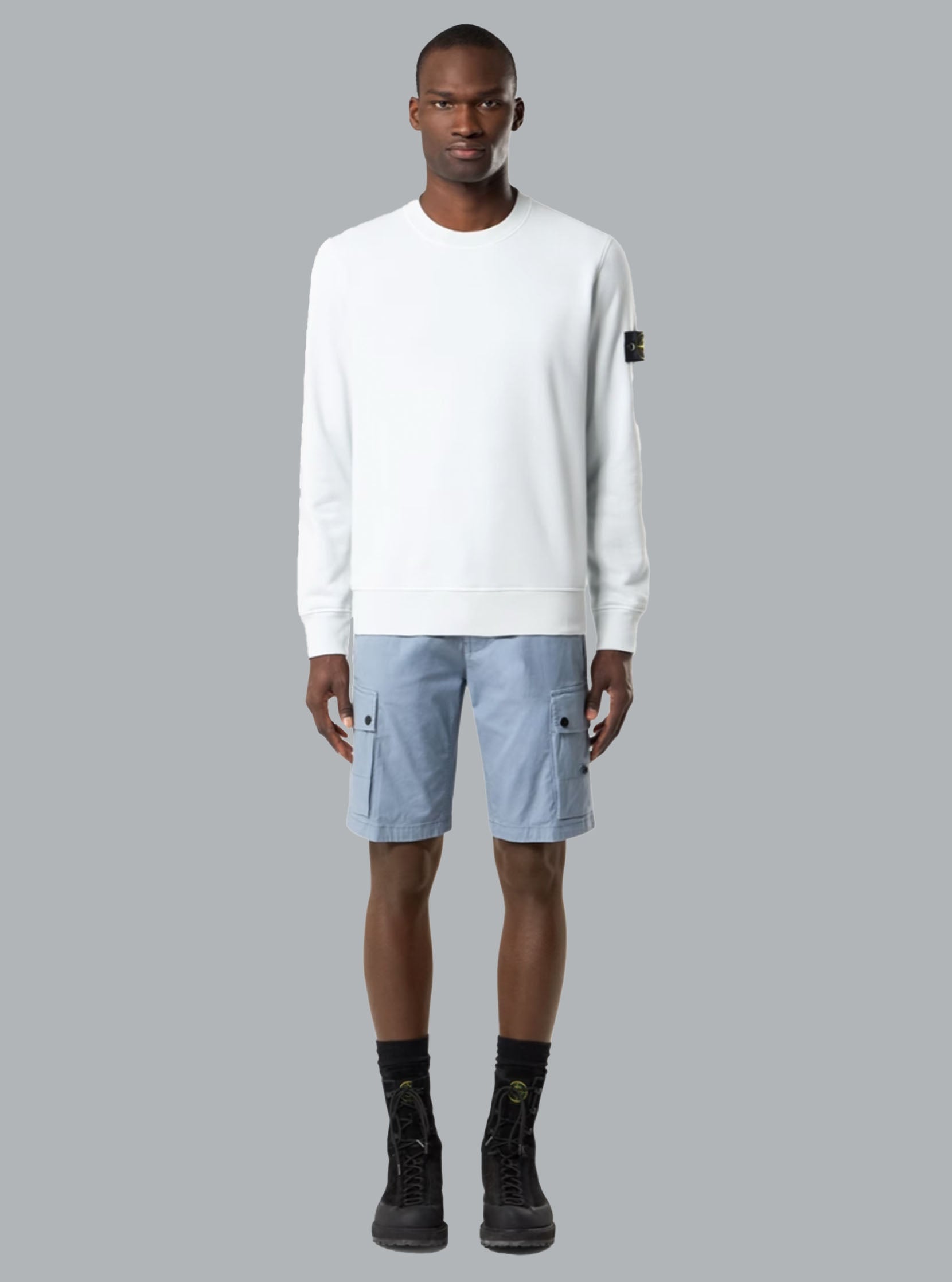 ORGANIC COTTON FLEECE SWEATSHIRT SKY BLUE