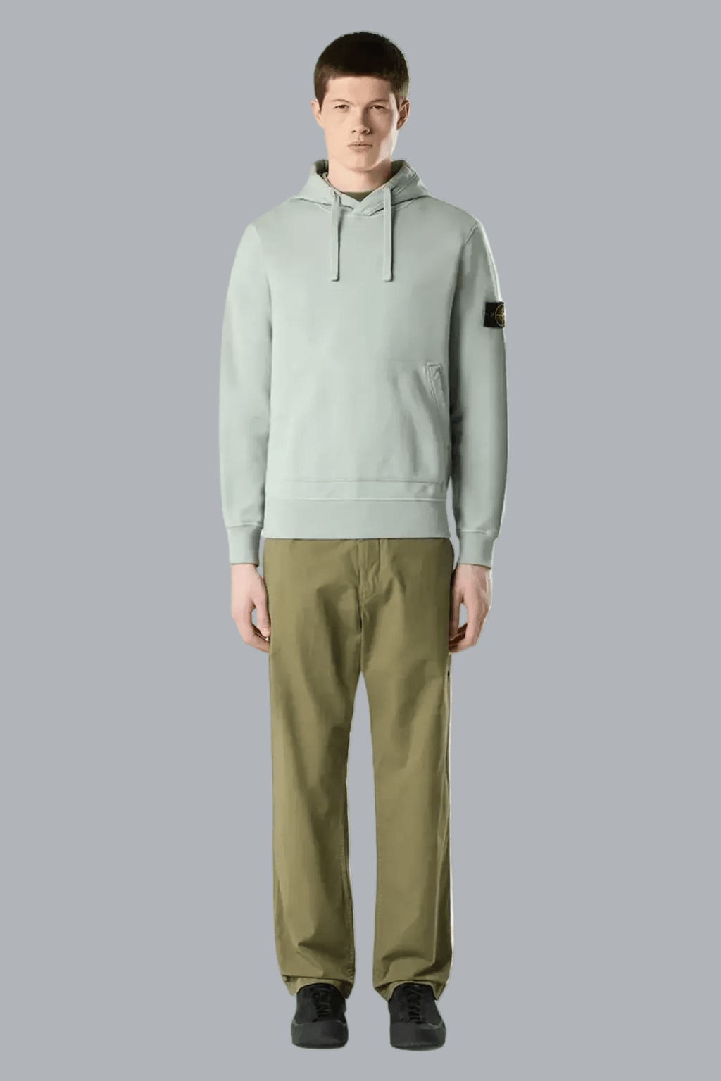 ORGANIC COTTON FLEECE HOODIE SWEATER SAGE