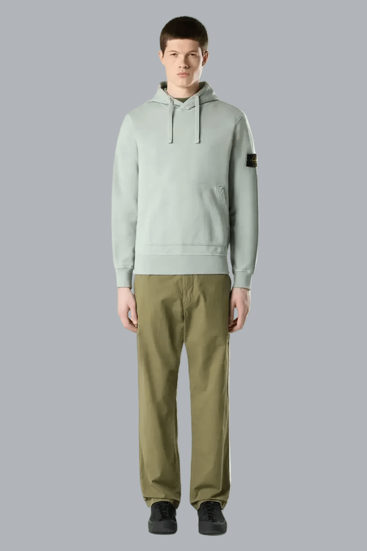 ORGANIC COTTON FLEECE HOODIE SWEATER SAGE