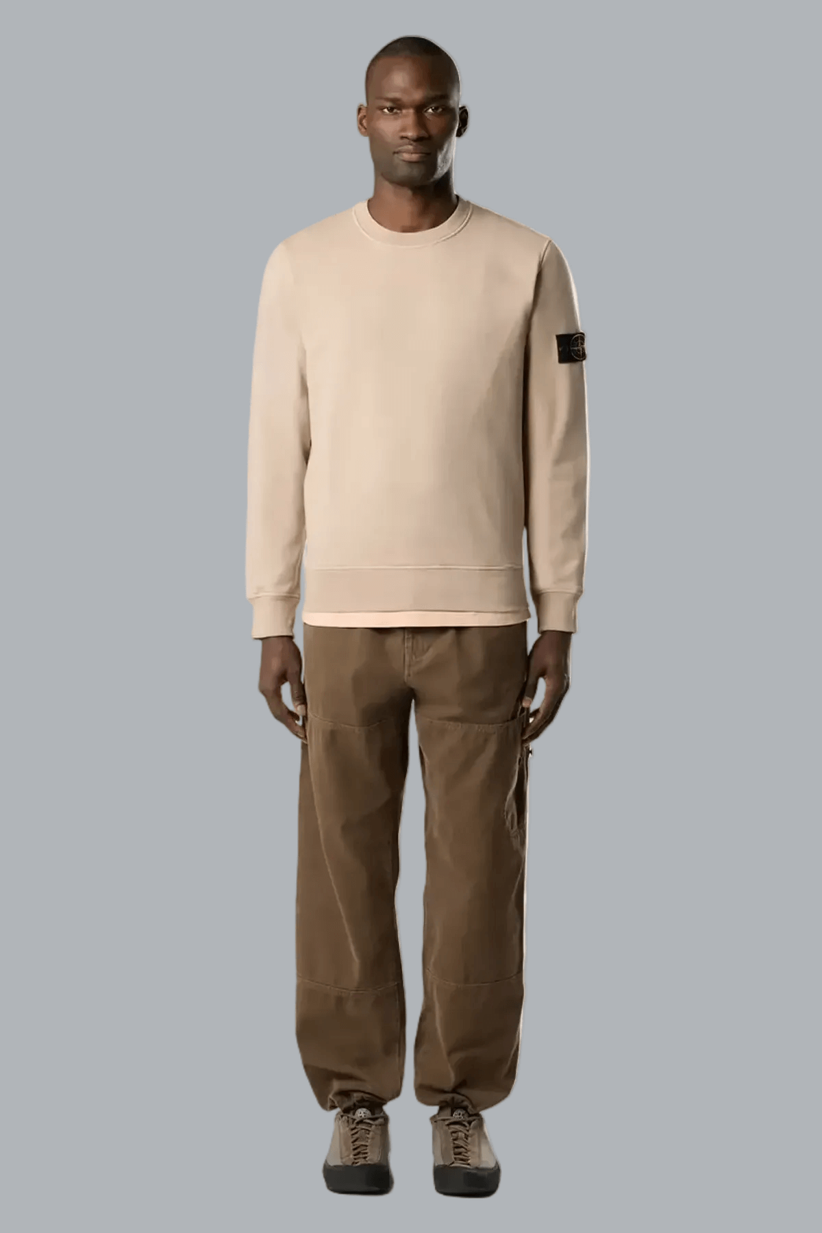 ORGANIC COTTON FLEECE SWEATSHIRT DESERT SAND