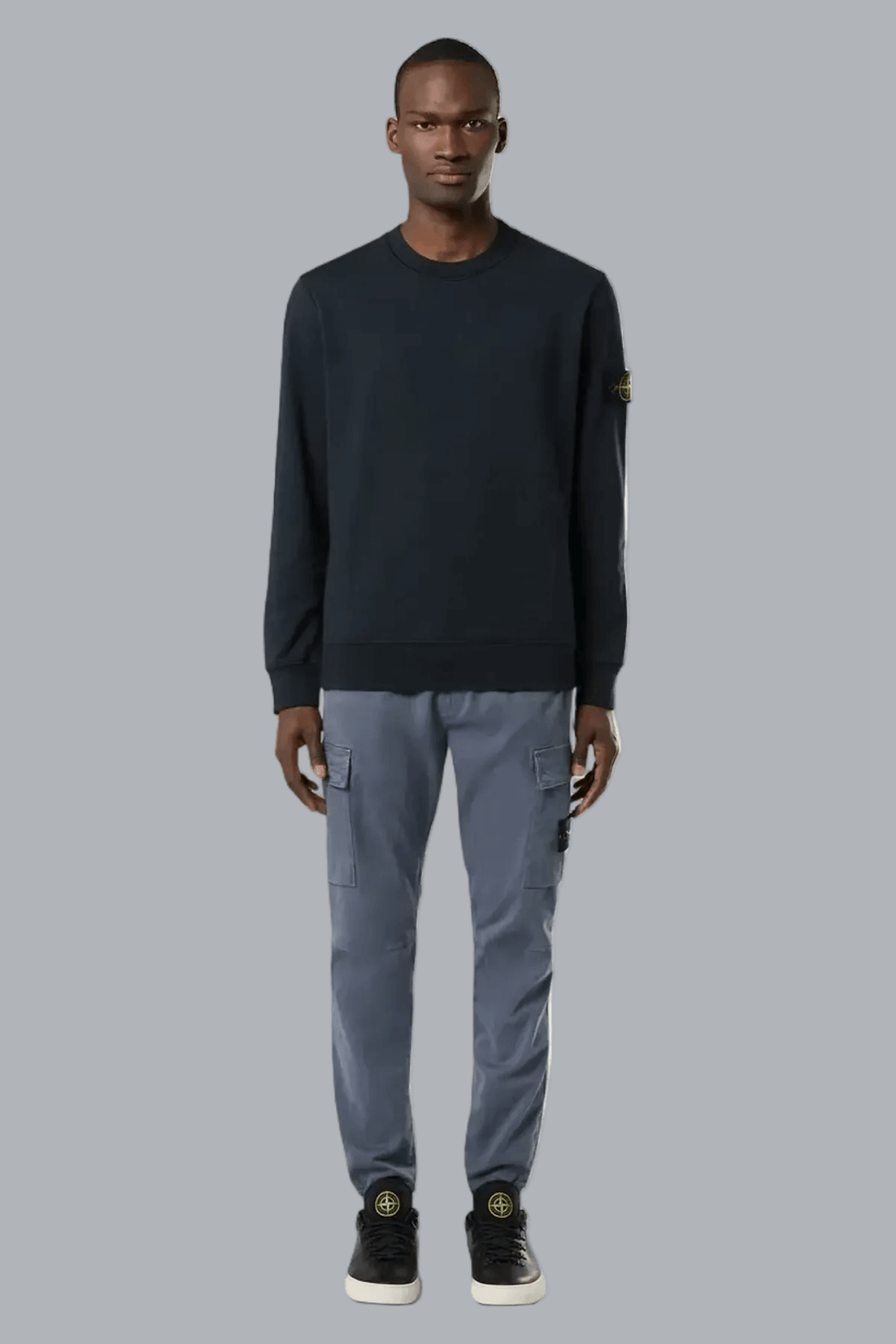 ORGANIC COTTON FLEECE SWEATSHIRT NAVY BLUE