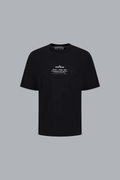 ALL AROUND COMPASS' PRINT ORGANIC COTTON JERSEY T-SHIRT BLACK