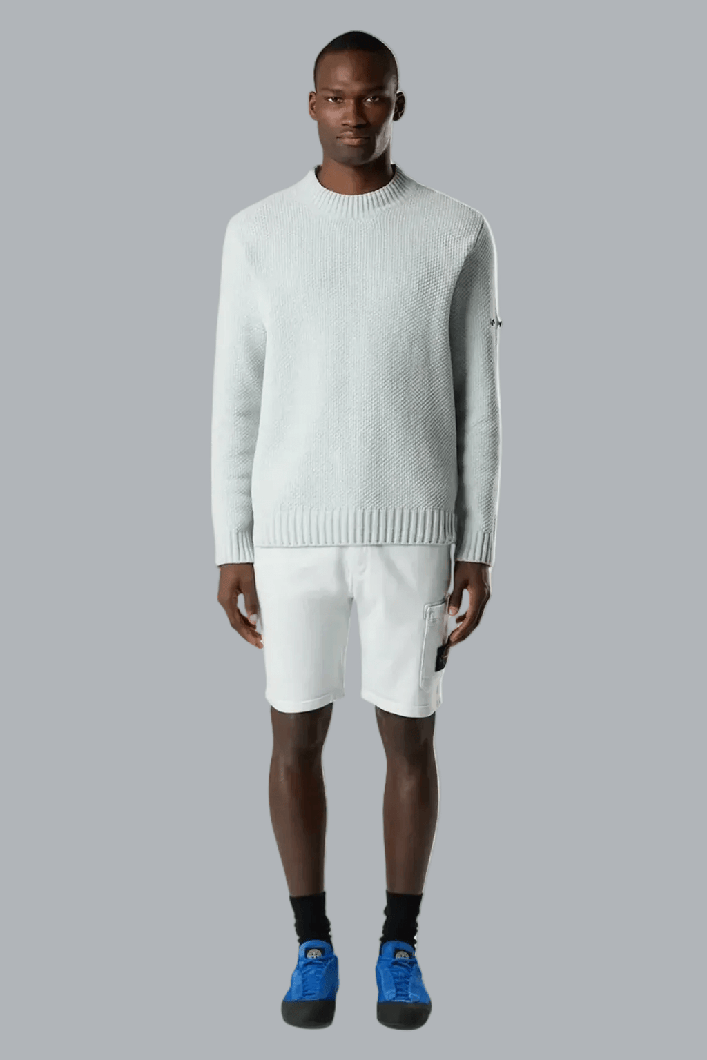 ORGANIC COTTON FLEECE SHORTS SKY BLUE