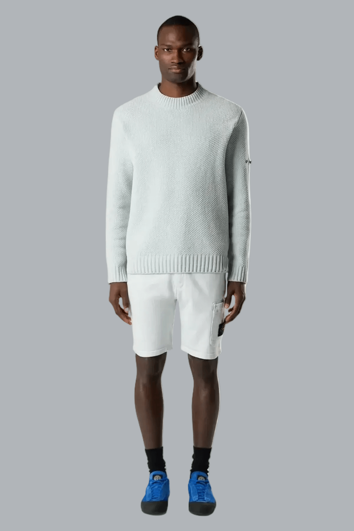 ORGANIC COTTON FLEECE SHORTS SKY BLUE