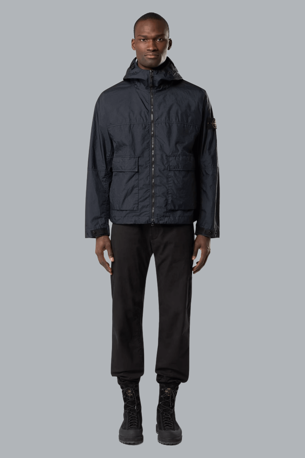 MEMBRANA 3L TC SHORT PARKA NAVY BLUE