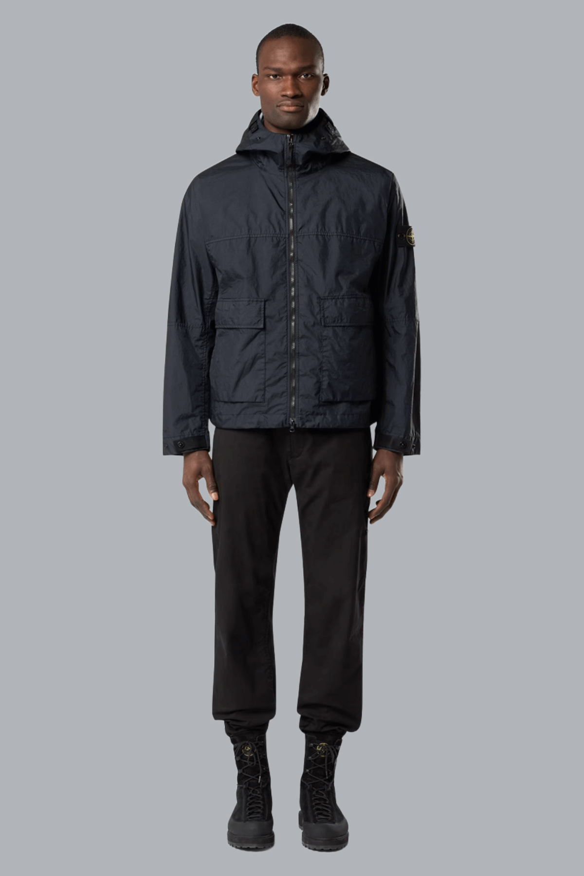 MEMBRANA 3L TC SHORT PARKA NAVY BLUE