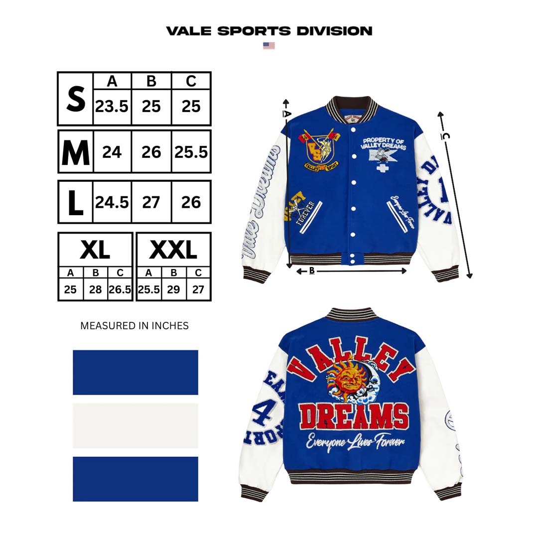 Vale Forever Alumni Varsity Jacket Blue