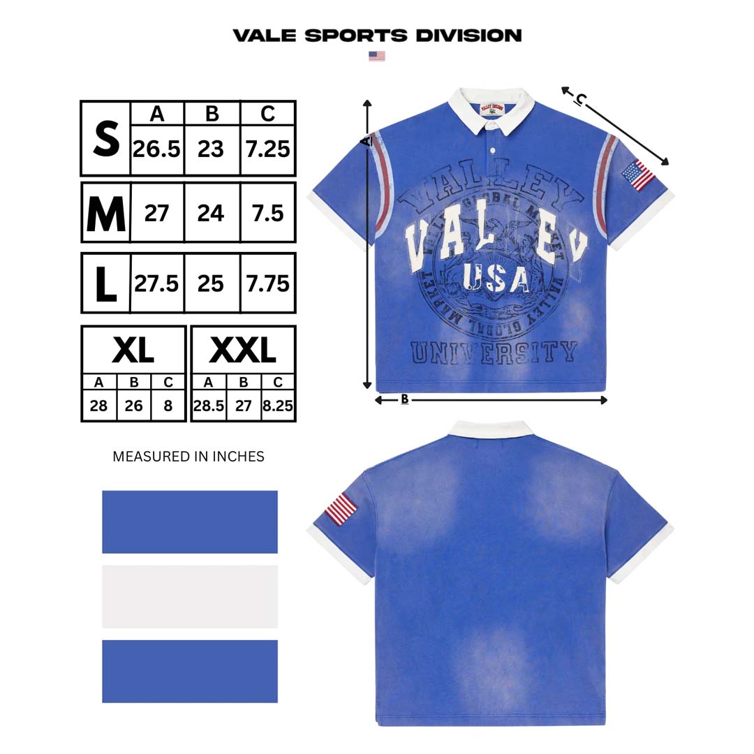 Vale Forever Berlin Polo Tee Blue Red White