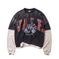 Vale Forever Big Brother Long Sleeve Layered Tee Black Red