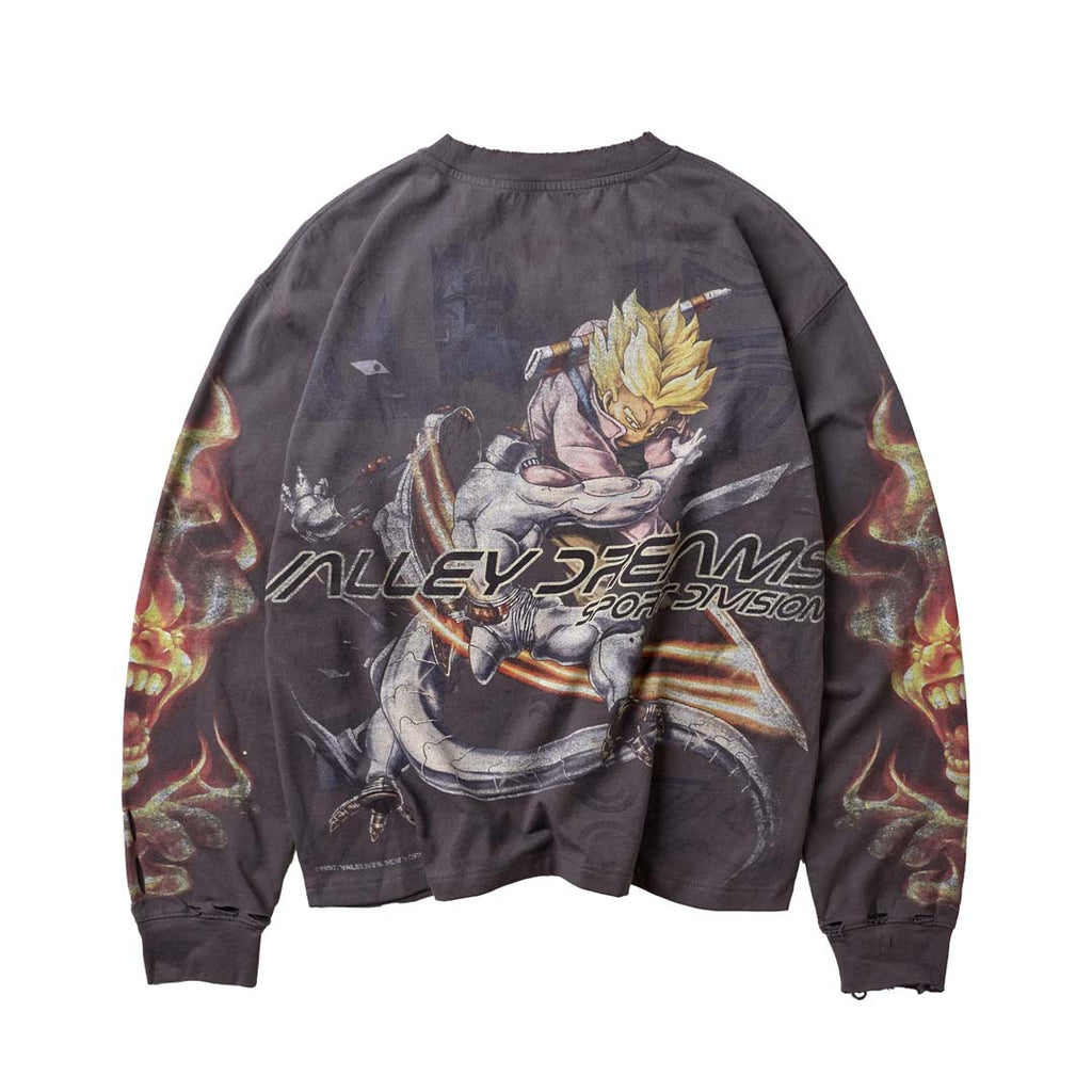 Vale Forever Budokai Long Sleeve Faded Black Tee