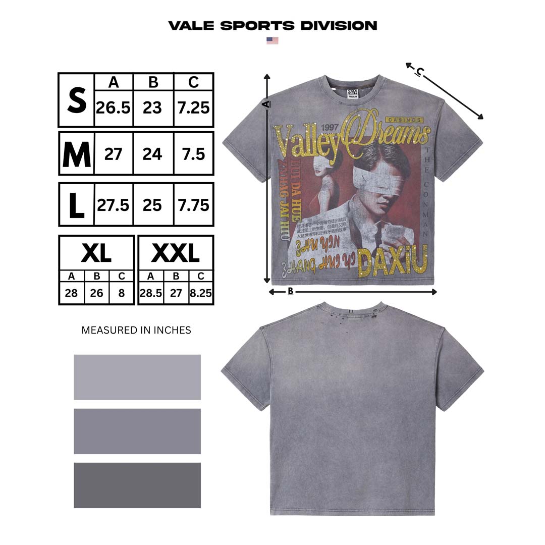 Vale Forever Casino Bling Tee Faded Grey