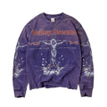 Vale Forever Concrete Cross Long Sleeve Tee Navy Red