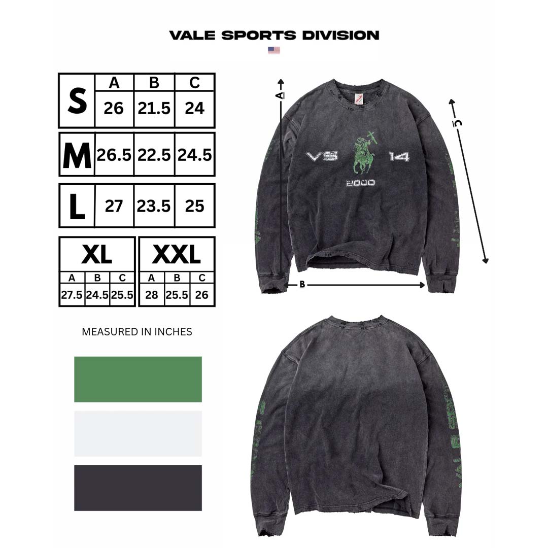 Vale Forever Crusader Long Sleeve Tee Black Green