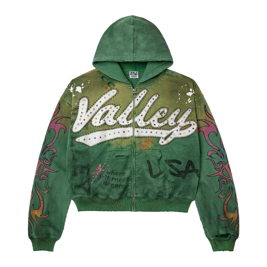 Vale Forever Inferno Zip Up Hoodie 'Green'