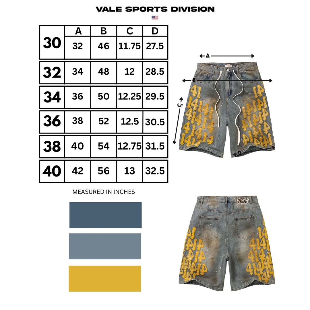 Vale Forever Lucky Charm Jorts Washed Yellow Denim Shorts