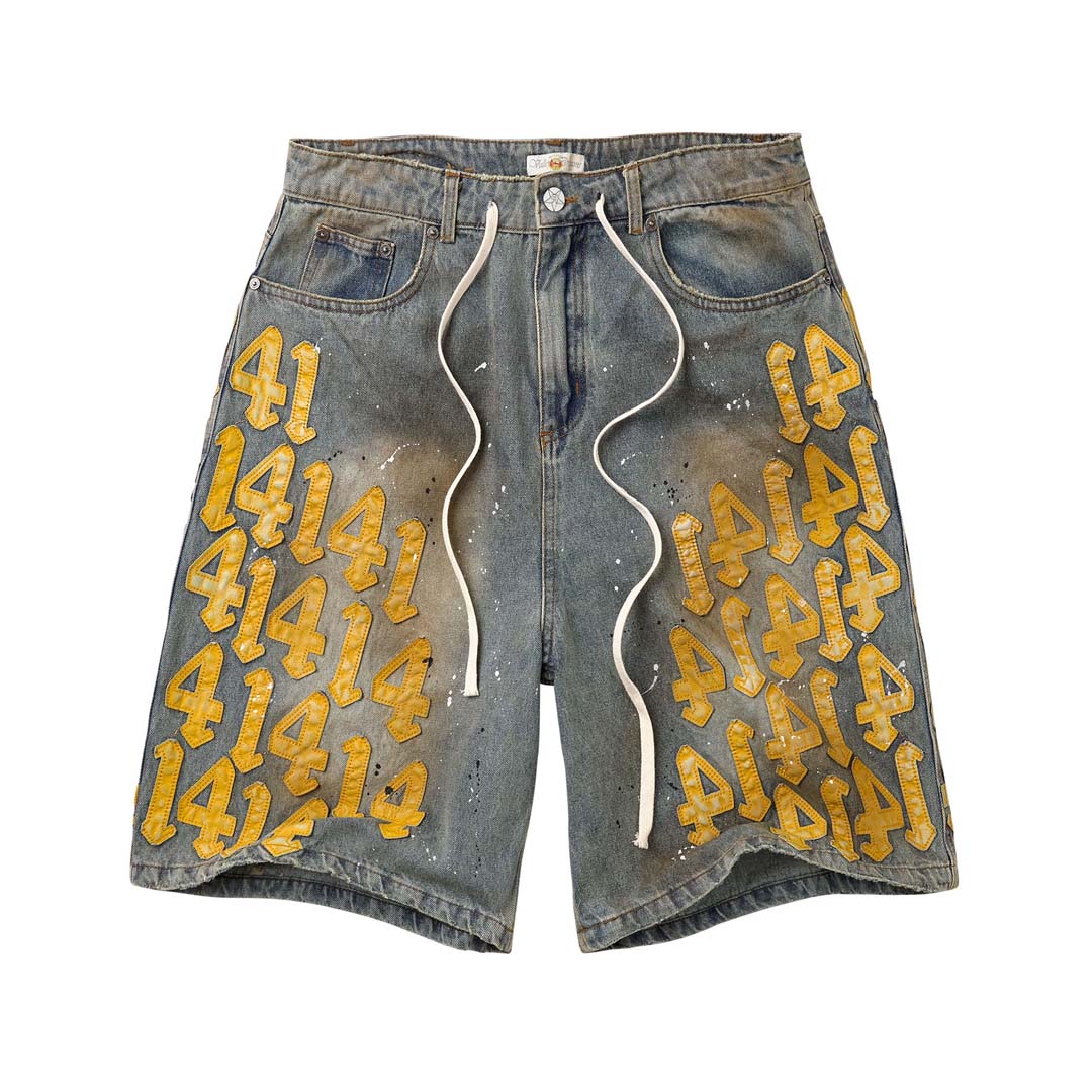 Vale Forever Lucky Charm Jorts Washed Yellow Denim Shorts