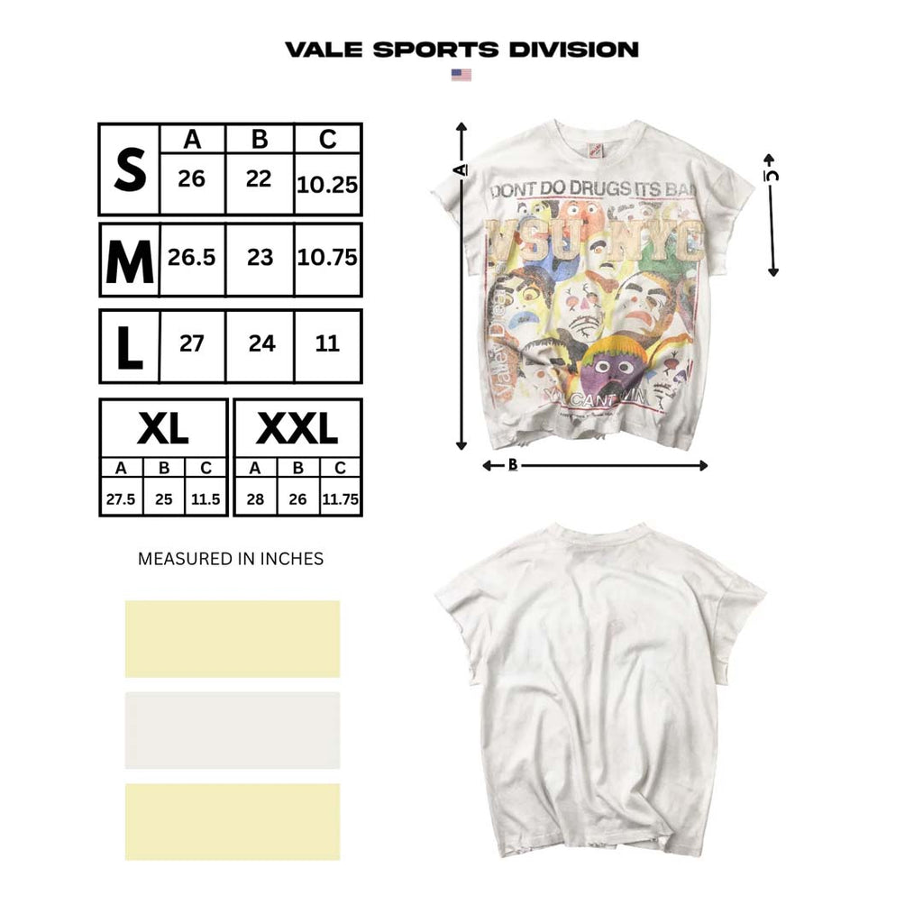 Vale Forever No Drugs Tank Tee White