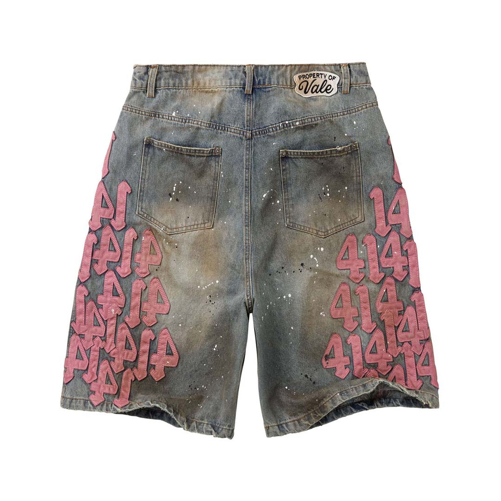 Vale Forever Pink Charm Jorts Washed Pink Denim Shorts