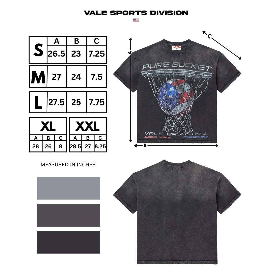Vale Forever Pure Bucket Faded Black Tee