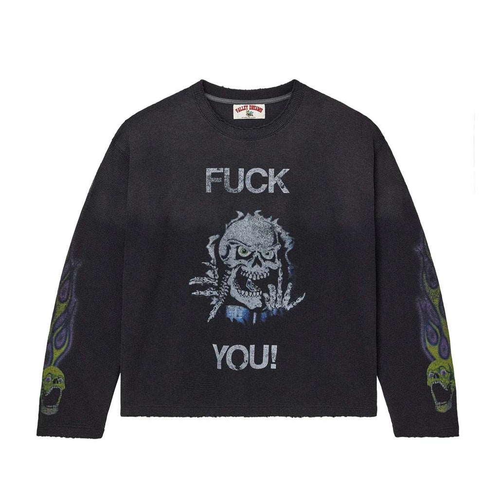 Vale Forever Skullie Thermal Long Sleeve Tee Black