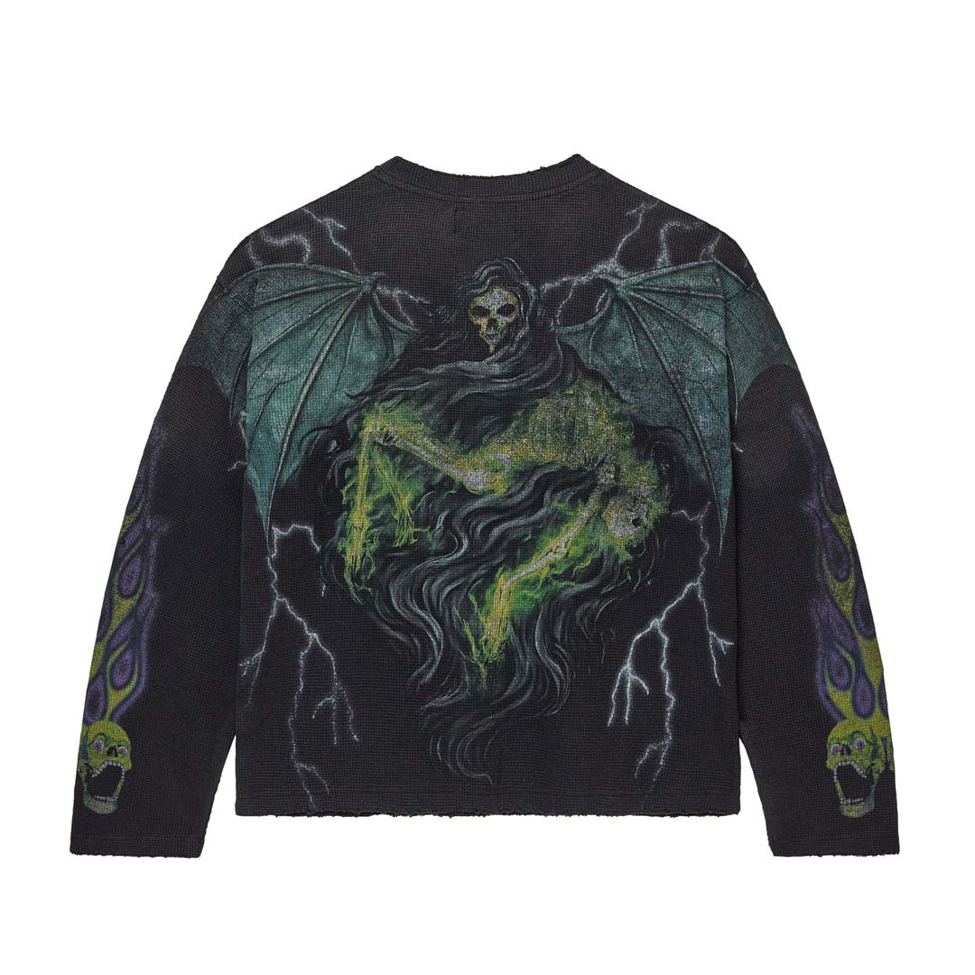Vale Forever Skullie Thermal Long Sleeve Tee Black