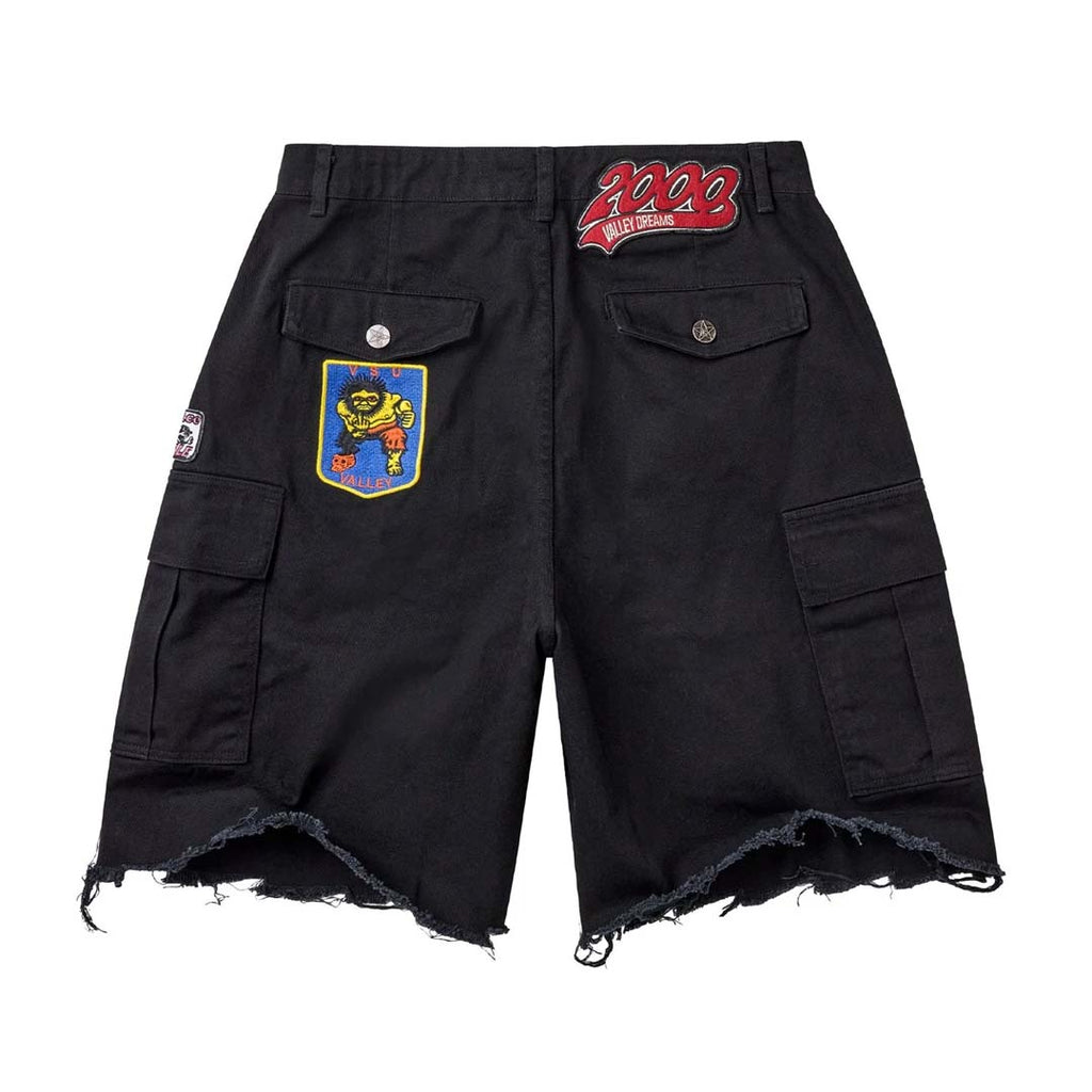 Vale Forever Vale Fest Cargo Shorts Black Yellow Green