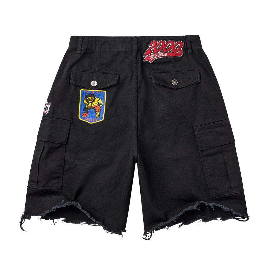 Vale Forever Vale Fest Cargo Shorts Black Yellow Green