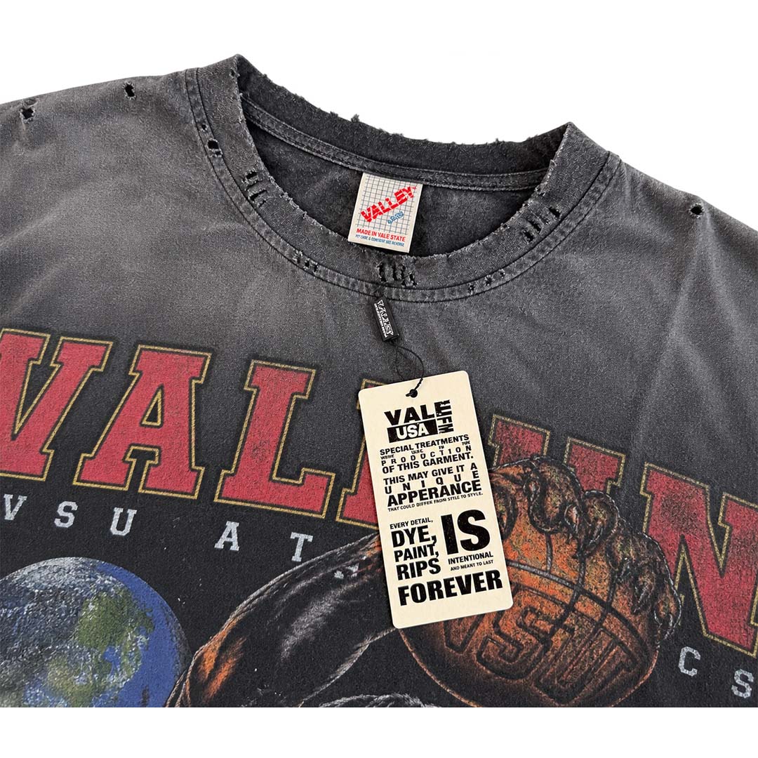 Vale Forever VSU Athletics Dog Basketball Faded Black Tee