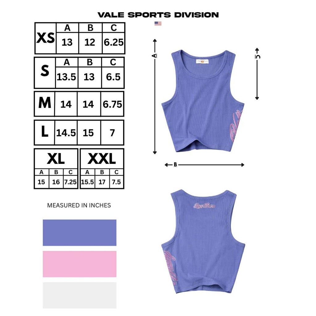 Vale Women's Bling Tank Top Blue Pink